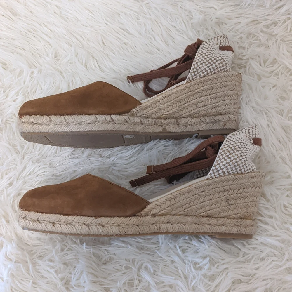 REFORMATION Suede Lace Up Espadrilles Sz 9.5 - Picture 3 of 9
